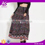 2016 Guangzhou Shandao Summer Wholesale New Design Pleated Fashion Printing Women Long Skirts Designs thumbnail-1