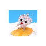 Diy 4mm Bicone Crystal 3d Beaded Monkey Iphone5 Charm thumbnail-3