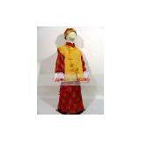 Hong Kong Golden-red Kids Chinese Long Handmade Suit - B0117_25_01 thumbnail-1