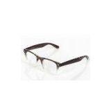 Clear Black Optical Round Eyeglasses Frames For Men , Plastic Cellulose Propionate