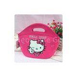 Pink Hello Kitty Neoprene Lunch Tote / Picnic Carriers With Zipper thumbnail-1