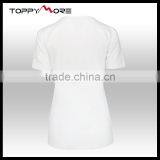 T092-1665W New Style 95 %Cotton 5% Elastane OEM White T Shirt Cotton thumbnail-2