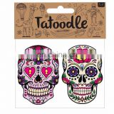 Mexican Day Of The Dead temporary face mask tattoo for halloween costume
