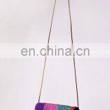 Indian Lastest Cotton Chindi Stripe Shoulder Clutch Bag Hippie Throw Sling Women Purse thumbnail-3