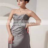 High Quality Grey Sweetheart Sleeveless Evening Gowns Floor Length Embroideried Ruched Mother Of The Bride Dress thumbnail-2