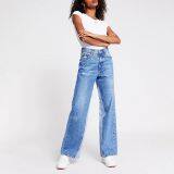 Blue High Rise Wide Leg Jean thumbnail-4