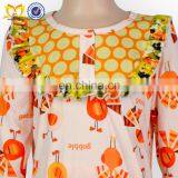 Thanksgiving Turkey Dressy Children Girl Winter Ruffle Clothes Wholesale Kids Girl Set thumbnail-5