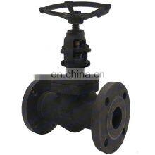 Bundor A105 Forged steel globe valve dn80 outside stem DN50 PN25 flange connection end globe valve