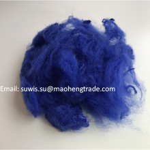 2.5d/3d *32/38/44/51/64mm Navy Blue/ Dark Blue Polyester Staple Fiber Factory Cheap Price thumbnail-1