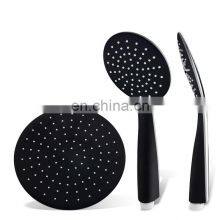 Ultra-Thin Design Abs Plastic Rubber Paint Black Top Round Over Head Shower and Hand Shower Set thumbnail-1