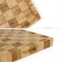 Wholesale Organic Bamboo End Grain Cutting Board With Juice Groove Large Thickness Kitchen Chopping Block Food Butcher Board thumbnail-4