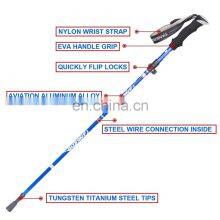 Outdoor Multifunction Walking Stick Trekking Poles Telescopic Fold Crutches Hiking Stick Crutch Elderly Metal Stick Walking Cane thumbnail-3