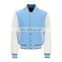Baseball Lettermen Varsity Jacket for Men With Leather Sleeve Custom Embroidery Patched Logo thumbnail-1