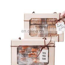Custom Logo Print Transparent Pvc Window Baking Moon Cake Paper Food Box Gift Packaging With Rope Boxes/ribbon thumbnail-1