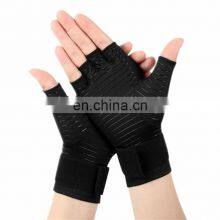 Fingerless Compression Guante With Wrist Strap Copper Infused Arthritis Glove