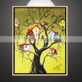 bird's nest abstract tree oil painting on canvas new design