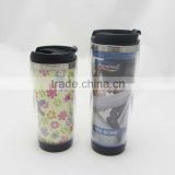 Promotional mug with paper insert changeable