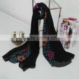 Wholesale Flower Embroidery Women Ladies Fashion Exquisite Hijab thumbnail-4