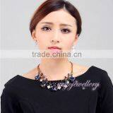 Statement Gold Plated Sapphire Latest Design Beads Necklace thumbnail-4