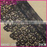 European Style Single Side Black 29cm Clothes Fashion Embroidery Water Soluble Lace thumbnail-1