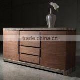 Travertine Top Wood Side Cabinet Design With Drawers Latest Design For Dining Room Use thumbnail-2