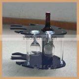 Black Color Acrylic Wine Stand Display Rack thumbnail-4