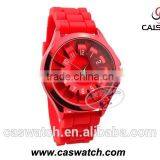 Trendy Sunflower Dial Silicone Watch, Candy Color 3D Face Jelly Watch, Girls Boys Hotfashion Watch thumbnail-1