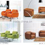 Colorful synthetic leather office/hotel/living room sofa