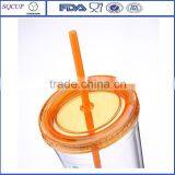 AS Plastic Double Wall Sippy Mug and Promotional Straw Mug thumbnail-2