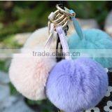 New Arrival Big Soft Rabbit Fur Ball Key Chain thumbnail-6