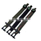 Survival Kit Paracord Bracelet Flint Fire Starter With Compass thumbnail-5