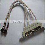 USB 4 Port Bracket Panel Cable