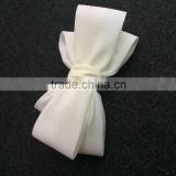 Ivory Big Chiffon Ribbon Hair Bows For Girs,Simple Bridal Hair Snap Clip