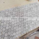 White Marble Mosaic Hexagon Tile thumbnail-3
