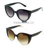 Fashion Plastic Women Sunglasses With Diamond OEM Custom Eyewear thumbnail-1