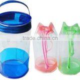PVC Plastic Drawstring Bag Water Bottle Bag Handbag
