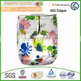 2016 Hot Sale Happy flute Wholesaler of Baby Cloth Diaper AIO bamboo cloth diaper organic cloth diapers wholesale