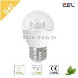 Led Bulb Lamp CE-approved G45 E27 6W Ceramic Bongs Plastic Housing Globe LED Light Bulb Led Light Bulb Speaker thumbnail-1