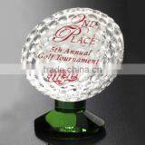 Wholesale New Design Cheap Crystal Glass Golf Trophy Awards for Golf Club Souvenir