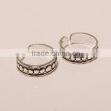 T0008-925 SOLID STERLING SILVER FINE LIGHT OXIDIZED DESIGNER DOT TOERINGS 2.96 thumbnail-1