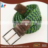 Multi-Color Stretch Elastic Braided Belt With Silver Belt Buckle thumbnail-1