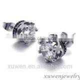 Custom High Quality Casting Enamel Stainless Steel Zircon Earrings