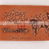 Fashion Hot Stamping Heat Effect Logo PU Labels for Baby and Lady Garment and Jeans thumbnail-2