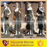 Hunan White Marble Four Season Lady Sculpture for Garden Decoration thumbnail-4