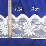wholesale 13cm width High quality Sexy silicone fashion white lace for women's clothing