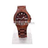 2016 Hot Selling Fashion Round Quartz Wood Watch thumbnail-4