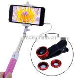 Apexel Selfie Stick With Fisheye Lens for IPhone Clip Lens for Mobile Phone 3 in 1 Lens thumbnail-4