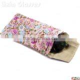 New Hot Selling Soft Cloth Bag Sunglasses Glasses Pouches Pink Blue Flower Eyewear Accessories Mobile Phone Bag 90*180mm BDH03D thumbnail-3