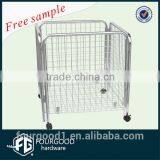 Metal Chrome Wire Display Rack for Supermarket/shopping Basket thumbnail-2