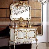 WTS-806BO Italian Double Rubber Solid Wood Bathroom Vanity Cabinets With Amber Jade Top thumbnail-5